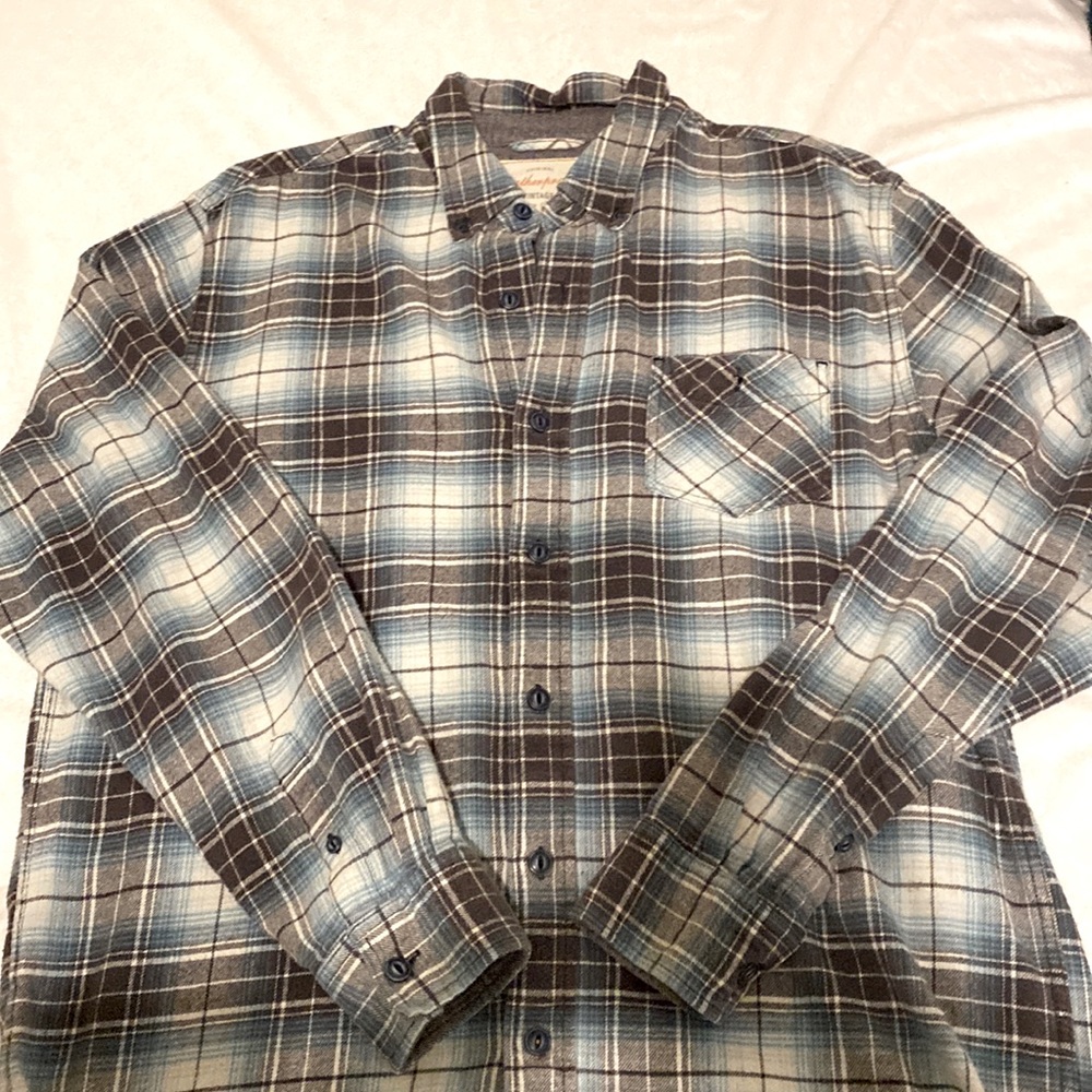 Grey and blue Flannel
